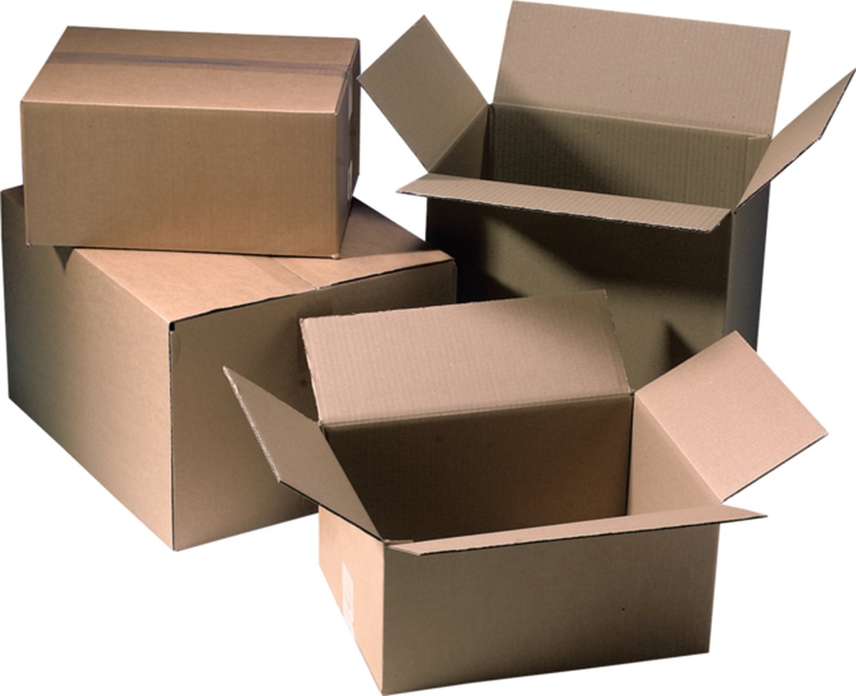 SendProof® Amerikaanse vouwdoos | golfkarton | 310x220x250mm | enkele golf | bruin | 25 stuks